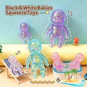 Schillernde Glitzer Babypuppe Squishy Spielzeug Maltose Langsam Steigend Stressabbau Quetschspielzeug Für Kinder Erwachsene Geschenk