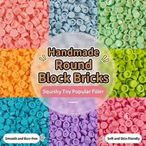 DIY Squishy Filler Mini Ronde Bouwstenen Voor Handwerkmaterialen Veelkleurige Plastic Deeltjes Decoratieve Squeeze Toy Vulaccessoires