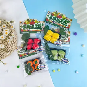 Ensemble de jouets anti-stress fruit squishy mignons avec emballage réaliste