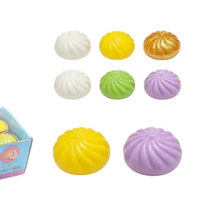 Set di mini squishy a forma di panino al vapore colorati per alleviare lo stress e divertirsi