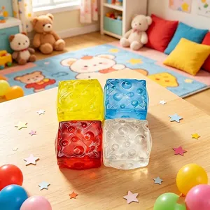 Quadratisches, lichtdurchlässiges Käse-Squishy-Spielzeug zum Stressabbau in bunten Farben