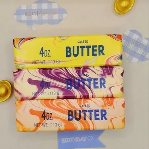 Colorful marbled striped butter stick slow rebound squishy stress relief toys set