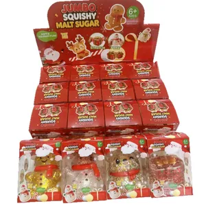 Set di giocattoli natalizi jumbo squishy malt sugar per bambini, palline antistress