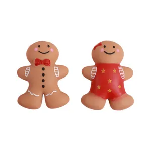 Deux jouets squishy bonhomme en pain d'épices en mousse PU pour le stress