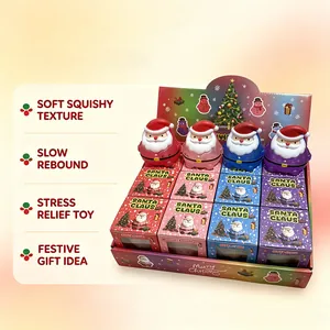 Festliches Santa Claus Squishy-Spielzeugset in Displaybox mit Slow Rebound-Funktion