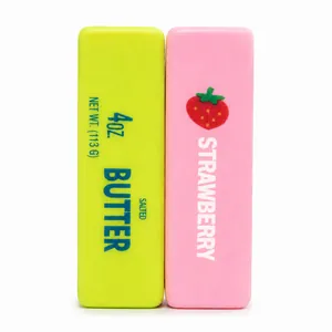Nahaufnahme von Butter- und Erdbeer-duftenden Slow Rebound PU Squishy Spielzeugen