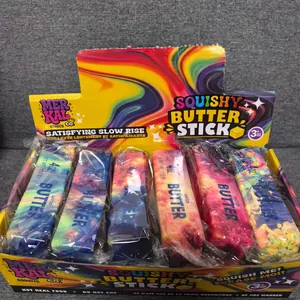 Πολύχρωμο σετ παιχνιδιών squishy butter stick galaxy slow rise σε κουτί παρουσίασης