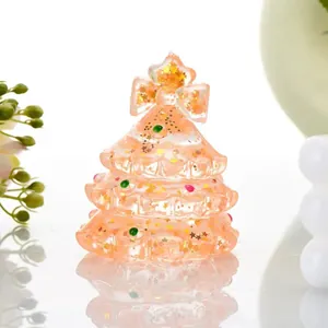 Jouet squishy sapin de Noël en TPR pêche translucide pour le stress avec paillettes