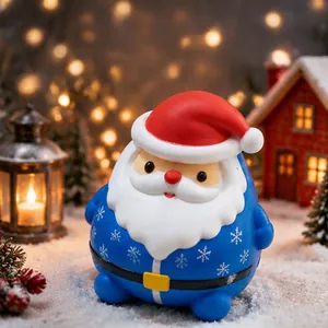Weihnachten Weihnachtsmann Squishy Spielzeug Langsam Erholend Stressabbau Weich TPR Handspielzeug Mit Geschenkbox Feiertag Party Dekoration