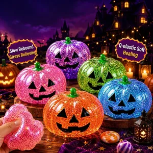 Halloween Κολοκύθα Παιχνίδι Squishy Αργή Επαναφορά Αποφόρτιση Άγχους Γέμιση Μαλτόζης Γκλίτερ Μαλακό Παιχνίδι Εκτόνωσης για Πάρτι