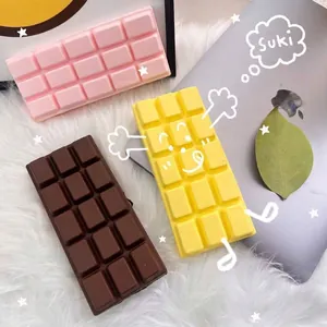 Realistic chocolate bar squishy toys for stress relief and slow rebound fun.
