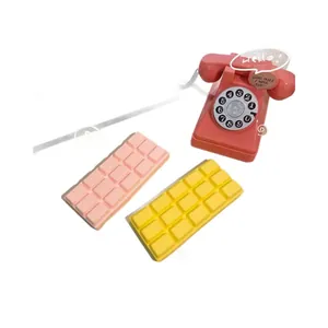 Slow rebound chocolate bar squishy toys in pink and yellow for stress relief