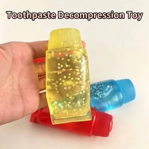 Star-filled toothpaste shaped squeeze toy for stress relief and fun decompression