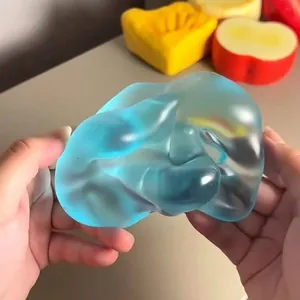 Juguete para apretar de maltosa azul mar translúcido para aliviar el estrés hoy