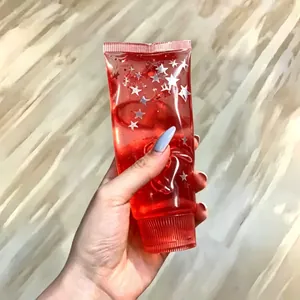 Funny Toothpaste Shape Squishy Stress Relief Squeeze Toy With Glitter Stars Strawberry Design For Kids Adults Sensory Fidget Toy