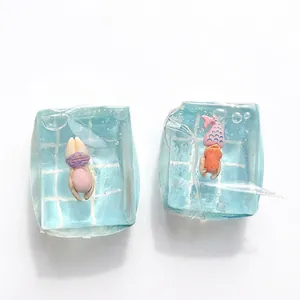 Creatieve oceaan zwembadfeest squishy kubus stressverlichtend speelgoed met figuurtjes