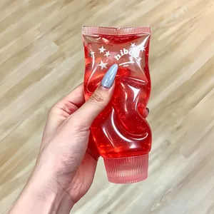 Funny red star-filled toothpaste tube squeeze toy for stress relief and relaxation