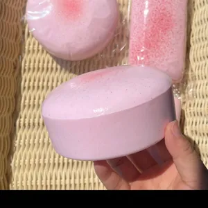Detail showing the soft texture of a pink PU slow rebound squishy toy for stress relief