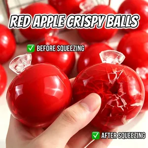 Apfel Squishy Ball Mit Knusper-Textur Stressabbau Spielzeug Handgefertigte Simulation Frucht Squeeze Spielzeug Geschenk