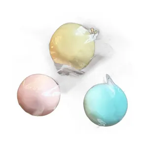 Juego de tres bolas grandes de Daifuku en colores pastel para aliviar el estrés y rebote lento.
