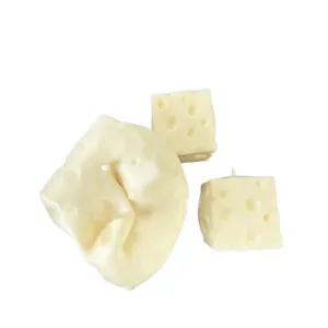 Malleable cheese-shaped stress relief squishy toys presented on a clean white background