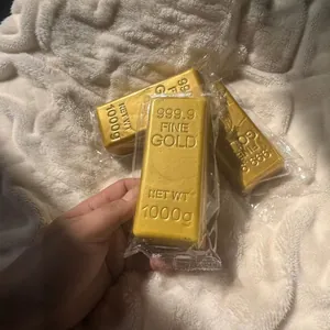 Simulation gold bar slow rebound PU squishy toy for stress relief and fun desk decor