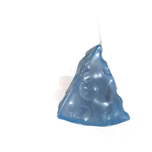 Blauwe doorschijnende kaasvormige squishy speelgoed ideaal voor stressverlichting