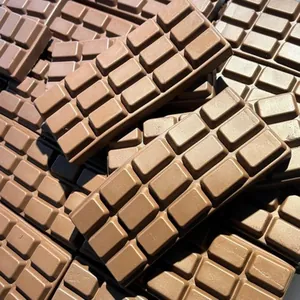 Macro view of chocolate-shaped slow rebound squishy toy for stress relief and fun
