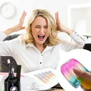 Colorful ice cream pinch toy showing slow-rebound texture for stress relief