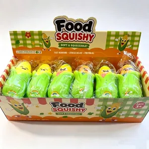 Smiling Corn Simulation Fruit PU Slow Rebound Squishy Stress Relief Toy Soft Squeeze Toy For Kids Adults Gift