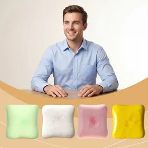 Four colorful toast-shaped squishy toys for office stress relief and relaxation decompression