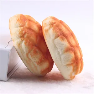 Macro view of the realistic texture on simulation PU pineapple bun squishy.