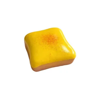 Soft slow rising butter toast bread squishy toy for stress relief and sensory play