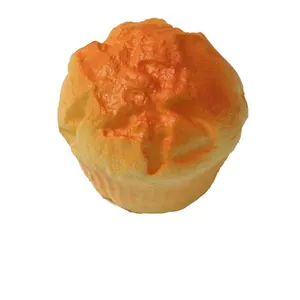 Close-up detail of a realistic PU slow rebound pineapple bread squishy toy