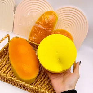 Detailed macro view of slow rebound pineapple bun squishy toy with soft texture