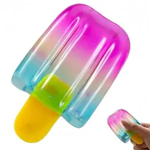 Gradient color popsicle squishy slow rebound PU stress relief toy for kids and adults