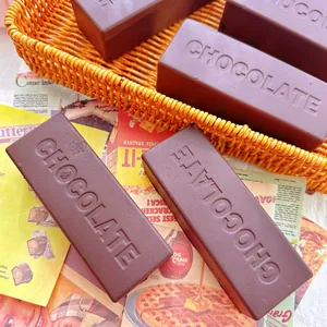 Realistic chocolate bar shaped slow rebound squishy toy for stress relief and relaxation