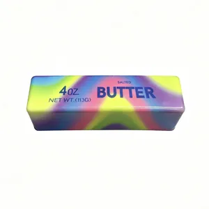Colorful tie-dye patterned slow rebound milk butter squishy toy for stress relief