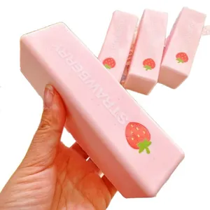 Giocattolo squishy a rimbalzo lento con motivo fragola rosa per alleviare lo stress