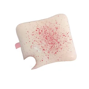 Giocattolo squishy a forma di pane tostato crema con macchie di fragola rosse antistress