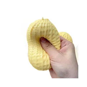 Realistic peanut shaped slow rebound squeeze toy for effective stress relief and fun.