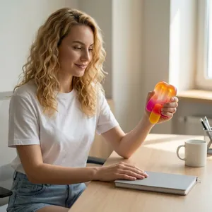 Colorful popsicle shaped ice cream squeeze squishy toy for effective stress relief