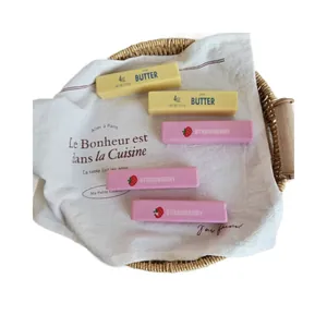 Mini simulation butter and strawberry stick slow rebound squishy stress relief toy