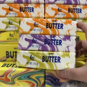 Detail view of flowing color butter stick slow rebound PU squishy stress relief toy