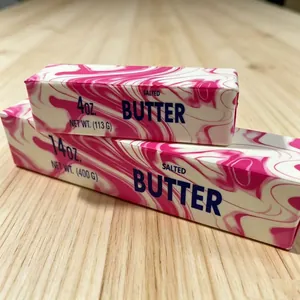 Juguete antiestrés de espuma de PU con rebote lento, diseño de mantequilla rosa