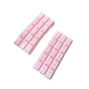 Pink chocolate bar shaped slow rebound squishy stress relief toy for kids and students