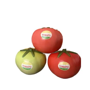 Set of three colorful tomato squishy toys, PU slow rebound decompression toys for stress relief