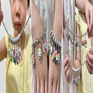 Breloques colorées en alliage faites à la main pour bracelets et colliers enfants