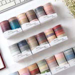 Decoratieve set van 10 rollen washi-tape voor scrapbooking en doe-het-zelf knutselwerkjes