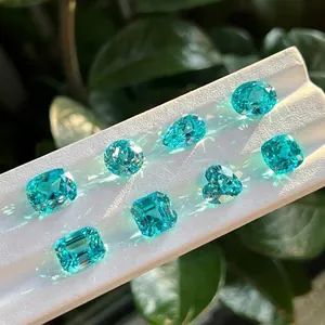 Pierres précieuses YAG Paraiba de laboratoire bleu néon en plusieurs formes pour bijoux